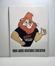 D.A.R.E. Dare Darren the Lion Folder Drug Abuse Resistance Education Vintage picture