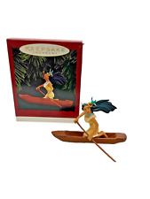 VINTAGE 1995 Hallmark Keepsake Ornament Disney Pocahontas & Flit in Canoe picture
