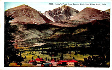 1923 long's  Peak From Longs Peak Inn Estes Park Colorado postcard a14 picture