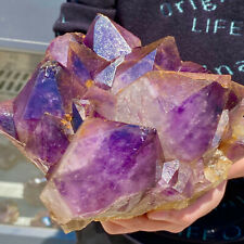 7.9LB Natural Amethyst geode quartz cluster crystal specimen Healing. picture