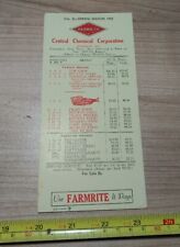 Vintage 1952 Farmrite Central Chemical Corp Lebanon PA Advertising Blotter picture