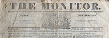 1827 THE MONITOR Very Early Sydney ORIGINAL *RARE* FREE EXPRESS W/WIDE picture