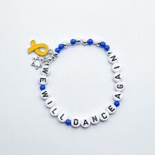 We Will Dance Again Bracelet With Yellow Ribbon And Star Of David Judaica  picture