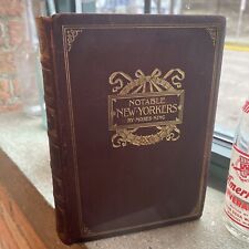 Vtg 1899 Notable New Yorkers Barrons Gilded Age Fancy Leather Bound Book picture