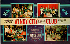 Chicago Greetings Windy City Postcard Club Bulletin Vintage c. 1950's Postcard picture