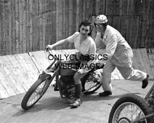 TORNADO SMITH MAUREEN SWIFT MOTORCYCLE WALL OF DEATH 8x10 PHOTO DAREDEVIL RIDER picture