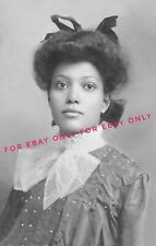 Vintage Old 1910's Photo reprint of Beautiful African American Black Woman 🎀 picture