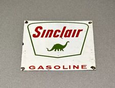 VINTAGE 12” SINCLAIR DINOSAUR PORCELAIN SIGN CAR GAS OIL TRUCK picture