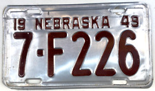 Nebraska 1949 Old License Plate Vintage Tag Madison Co Man Cave Garage Decor Pub picture