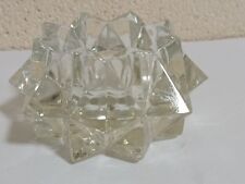 Vintage AVON Clear Cut Crystal Starburst Taper Candle Holder picture