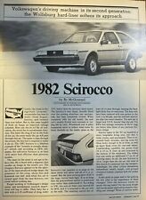 1982 Road Test Volkswagen Scirocco illustrated picture