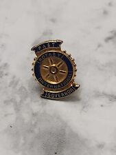 Rotary International Past Governor Lapel Pin Tie Tack Gold Tone Unmarked picture