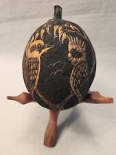 KooKaburra & Galah Folk Art Vintage Carved Boab Nut Derby Western Australia  picture