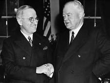 President Harry Truman Shaking Hands With Herbert Hoover 1950 OLD PHOTO picture