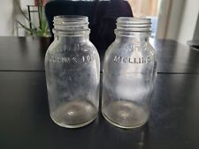 Antique Mellin's Food Clear Glass Condiment Jar Lot Of 2 picture
