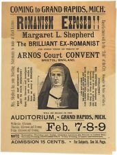 Anti-Catholic Brochure - Grand Rapids, Michigan - circa 1890's Americana - With  picture
