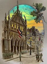German Hold To Light HTL Postcard WWI In Occupied Saint Quentin Fieldpost AT14 picture