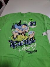 Disneyland 24 Hour Up All Night w/Dopey of The Seven Dwarfs T-shirt Size L picture