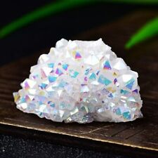 80-100g Raw Aura Cluster Rainbow Angel Titanium Geode Quartz Crystal Specimen picture