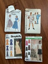 Butterick Lot Of 4 1980s Misses Top And Skirt 5039 4881 8229 9046 Vintage picture