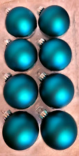 Ashland Glass Christmas Ornament Set 8 pc 2.6
