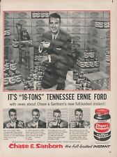 1956 Chase & Sanborn Instant Coffee Tennessee Ernie Ford Vintage Print Ad L12 picture