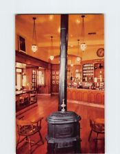 Postcard Pot-Bellied Stove & Hanging Chandeliers Upjohn Drugstore Disneyland USA picture