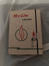 Vintage My-Lite Lighter in Box-Personalized, Nebraska Never struck picture