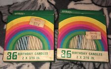 2 Boxes Vintage Emkay Spiral Birthday Candles Look At The 59 Cent Price Tags picture
