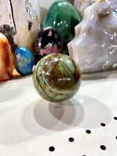 Green Ocean Jasper Crystal Sphere Quartz Healing Crystals Reiki Yoga Orb 3” D picture