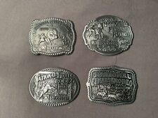 NFR - HESSTON BELT BUCKLES 1996, 1997, 1998 & 1999.  Set Of Four picture