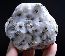 284g Natural Rare Fish Scaly Calcite & 7Colored Pyrite Mineral Specimen/China picture
