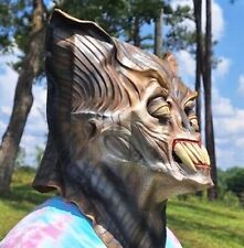VTG Scary Alien Demon Horror Halloween Cosplay Mask Illusions Latex Rubber 1997 picture