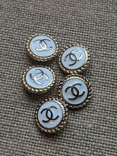 Chanel Shirt Buttons Stamped Set of 5, White picture
