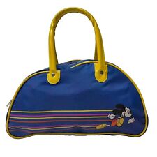 Vtg 80's Walt Disney Blue MICKEY MOUSE Gym Workout Bag Carry On Overnight Tote picture