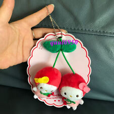 Cute Cherry Hello Kitty Brooch Pin Keychain Plush Doll Clothes Backpack Badge picture