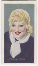 THELMA TODD : MOVIE ACTRESS : GODFREY PHILLIPS : CIGARETTE CARD : 1934 picture