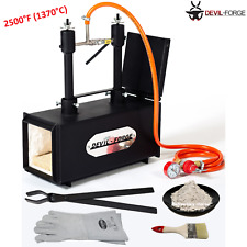 Gas Propane Forge DFPROF2+1D DEVIL-FORGE Farrier Furnace Burner Kiln +Tongs USA picture