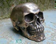 Bronze Skull, Human Skull, Gothic Decor, Oddities, Curiosities, 4.5 Inch picture
