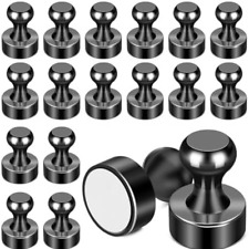 18Pcs Refrigerator Magnets Strong Black Fridge Neodymium Magnets for Whiteboard picture