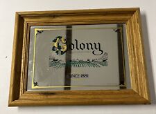 Vintage Italian Swiss Colony California Wines Advertising Mirror Sign Wood Frame picture