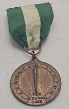 Rare BSA VTG Ten O'clock Line Medallion And Ribbon tarnished pinback picture