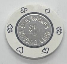 Old 1978 Del Webb’s Nevada Club Casino Reno $1 Chip Die4Suit Gaming Poker Token picture