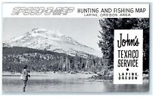 Speed O Map Hunting And Fishing Camp Johns Texaco Service Lapine Oregon Postcard picture