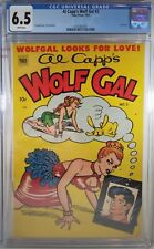 💥💗 CGC 6.5 AL CAPP'S WOLF GAL #2 WHITE PAGES TOBY PRESS 1952 SCARCE LAST ISSUE picture