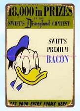 perpetual pub studio 1958 Swift's premium bacon Donald Duck metal tin sign picture