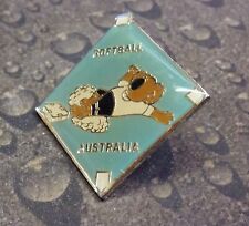 Australia Softball Runner Stealing 3rd Base vintage pin badge  picture