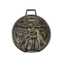 Antique Vintage Catholic World Mass Clock Medal Pendant Moveable Time Zone picture