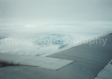 AIRPLANE WING Vintage FOUND PHOTO Clouds  Original Snapshot 15 39 picture