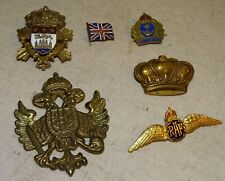 6 British WWII Era Pins, etc. from Estate Sale - Royal Air Force, Coro, etc. picture